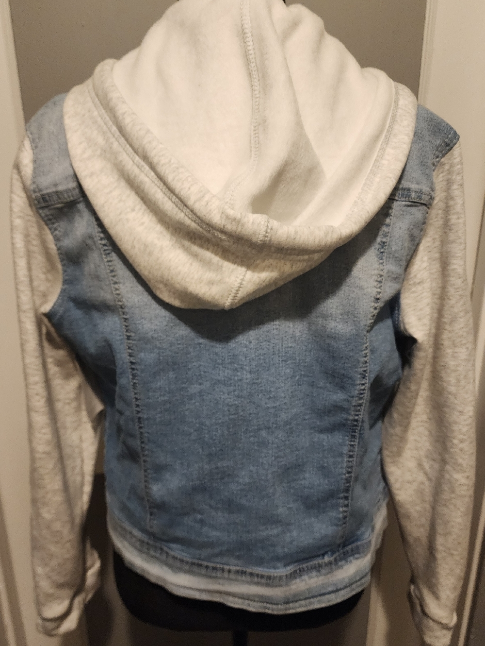 WallFlower XL Denim Jacket W/ Hoodie Sleeves - Picture 2 of 4
